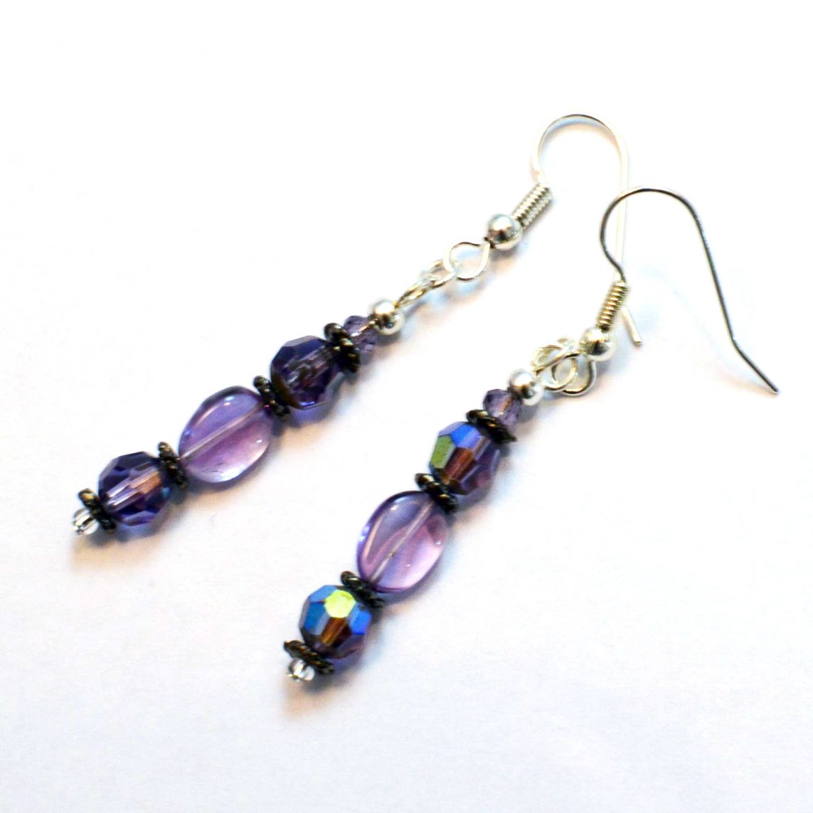 boho chic amethyst earrings