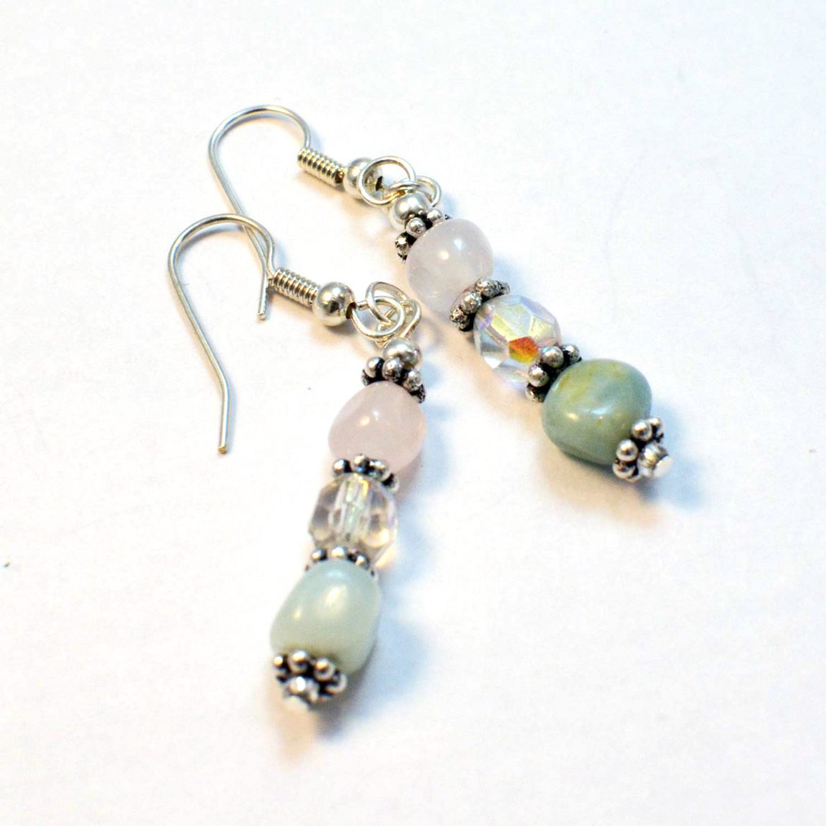 semi-precious drop earrings