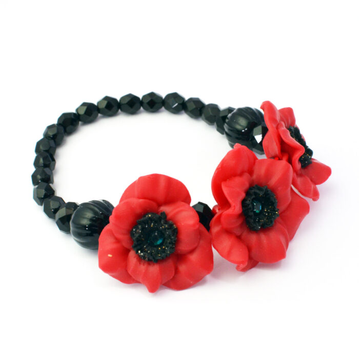 remembrance poppy bracelet