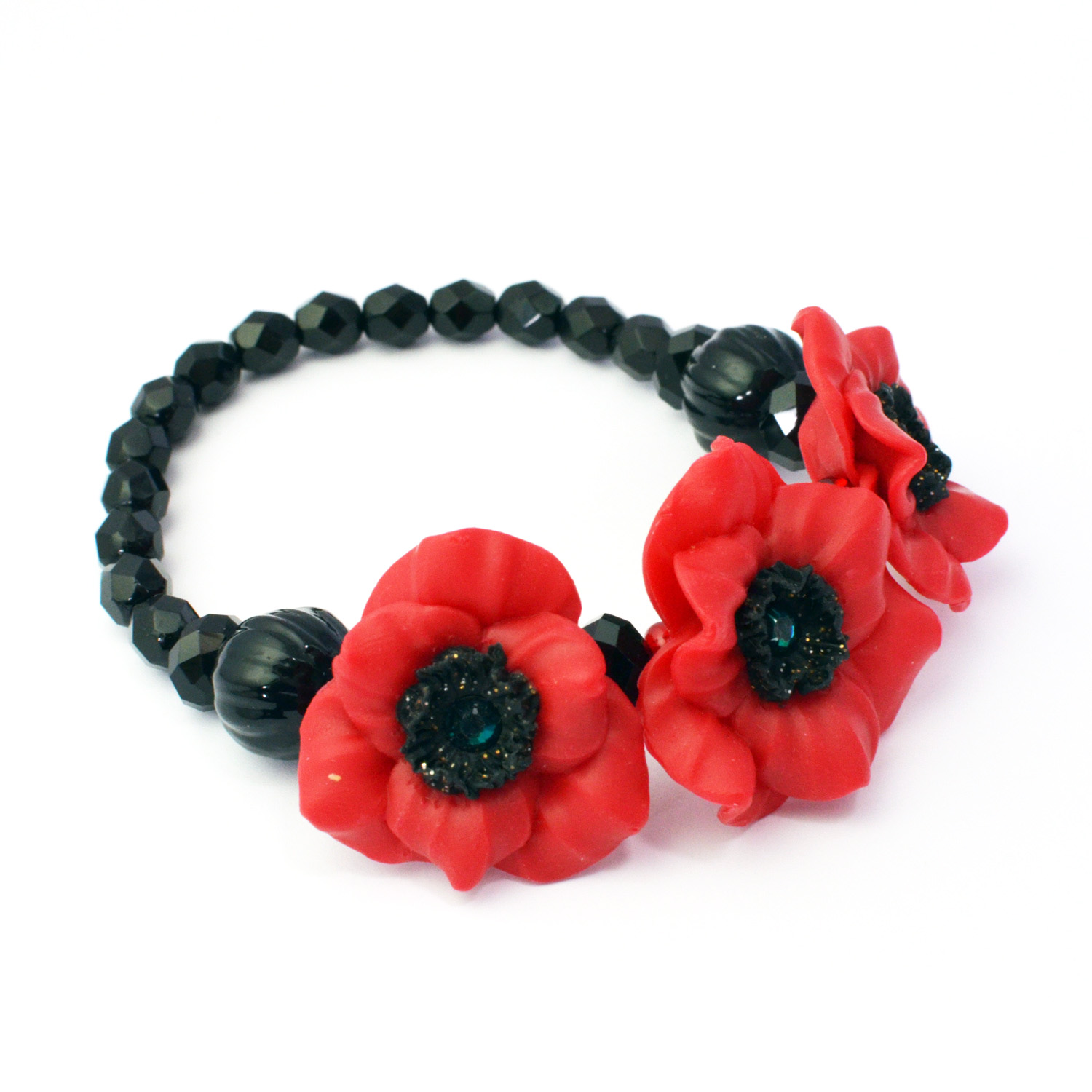remembrance poppy earrings